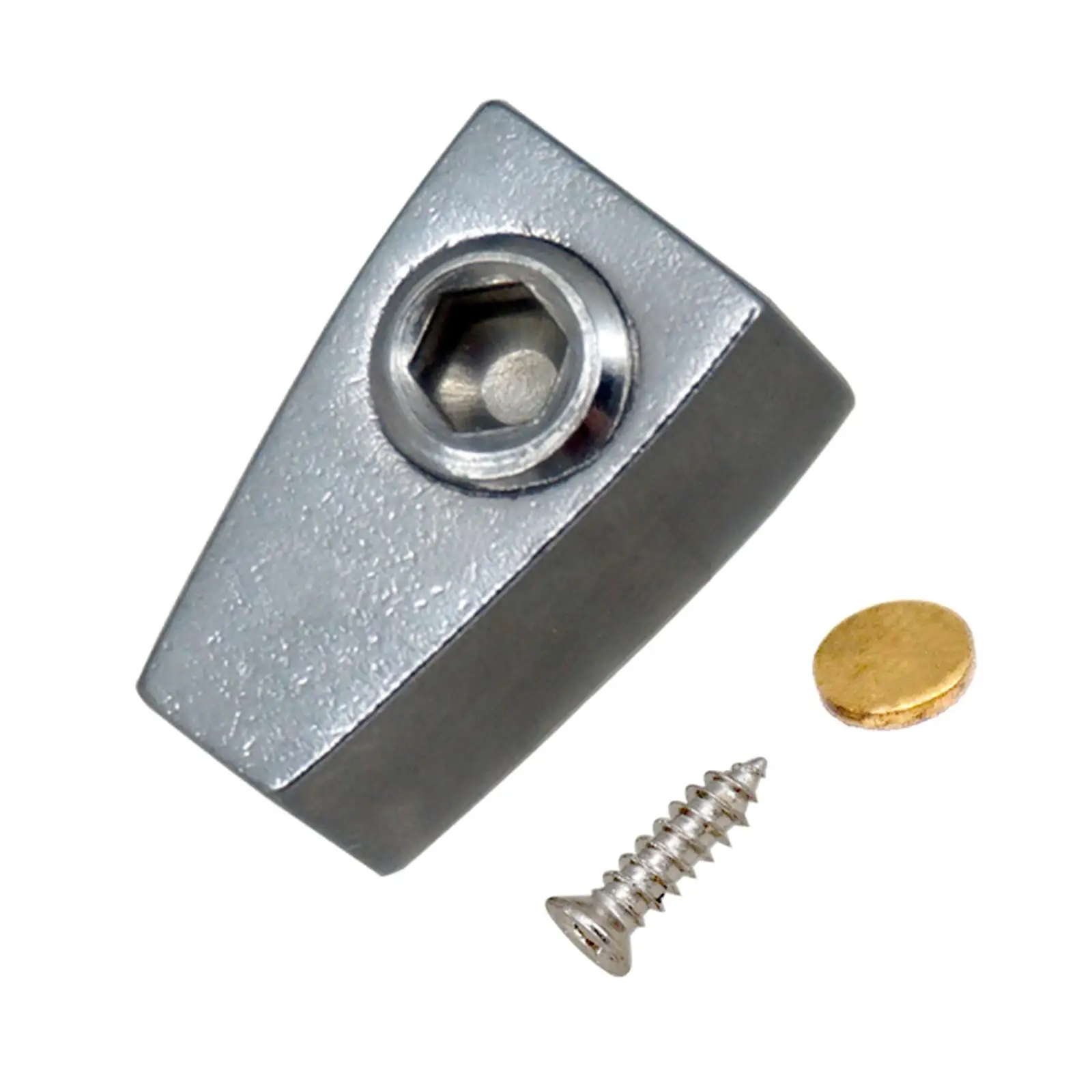 4 Pieces Guitar String Lock Strong with Mounting Screws Spare Parts Replaces Brass Block String Lock for Instrument Accs