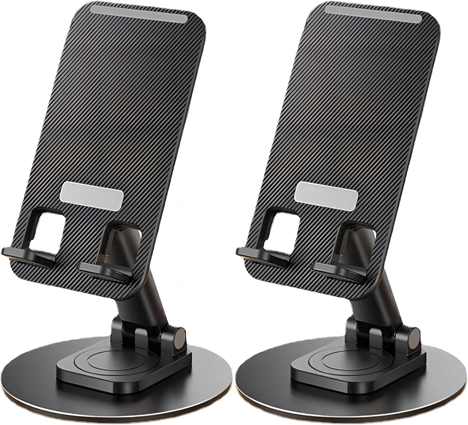

2 Pack Adjustable Phone Stand 360° Rotation Foldable Desktop Dock for iPhone 15 14 13 Pro Max Android Smartphone Tablet