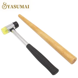 Yasumai Jewelers Rubber Hammer Mallet with Wood Ring Mandrel Sizer Sizing Adjuster Repair Tools Jewelry Making Kit