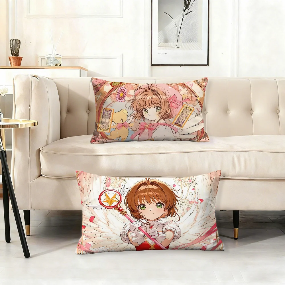 Card Captor Sakura Pillow Case Cover Suitable For Sofa Bedroom Car Cushion Rectangular Back Cushion