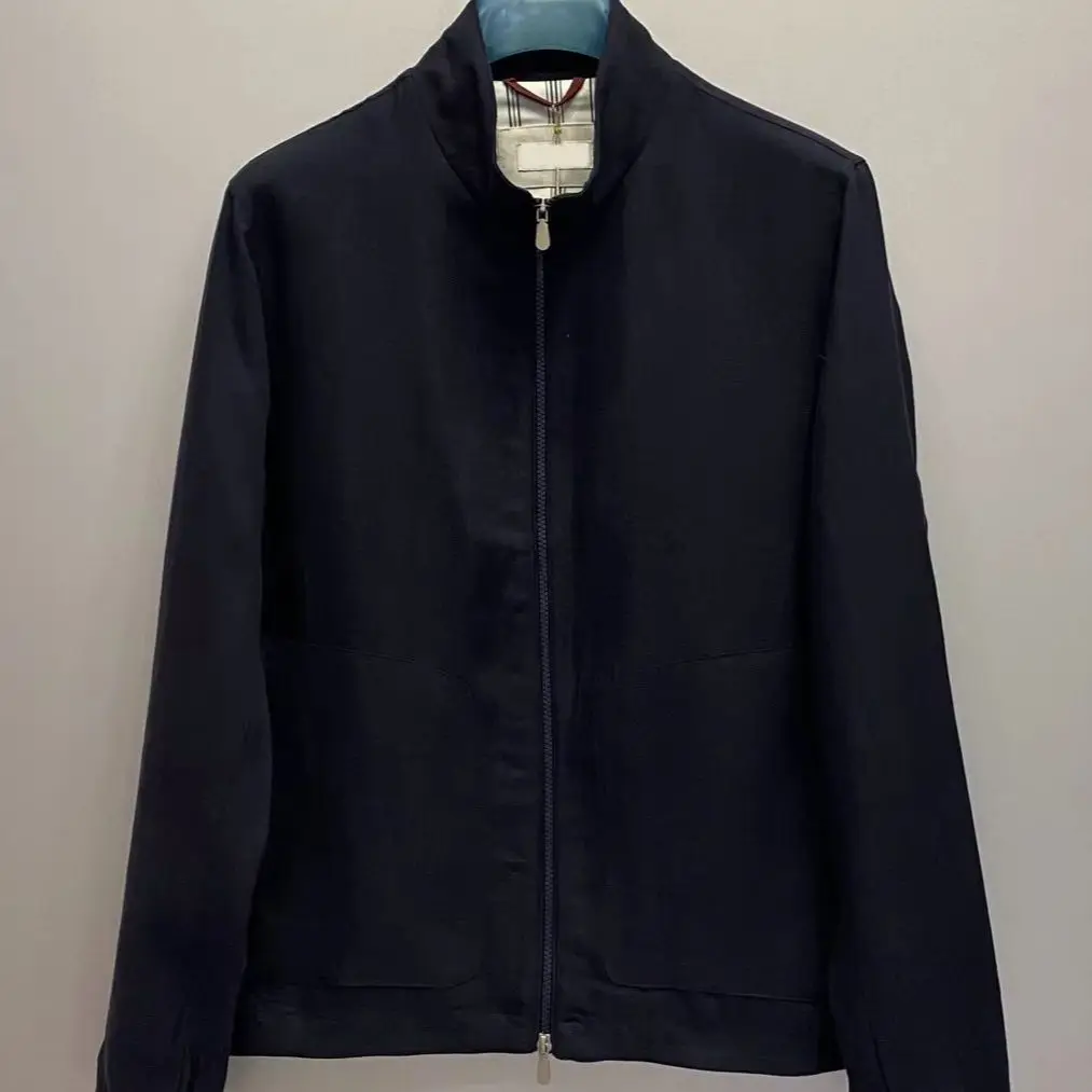 سترة تنفيذي كاجوال من الكتان بياقة واقفة إيطالية من BC