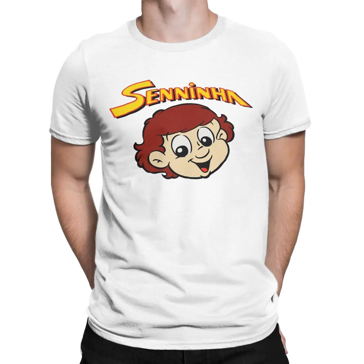 Senninha Ayrton Senna Cartoon Accessories Shirt Men Women Leisure Cotton Graphic Print Cloth