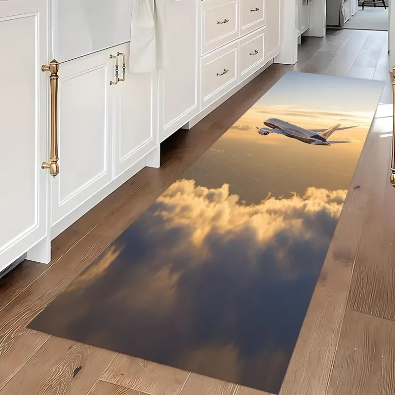 Runway Rug Runner Airport Airlines Track Aircraft Plane Lover Ground Game Carpets Living Room Bedroom Decor Home Mat
