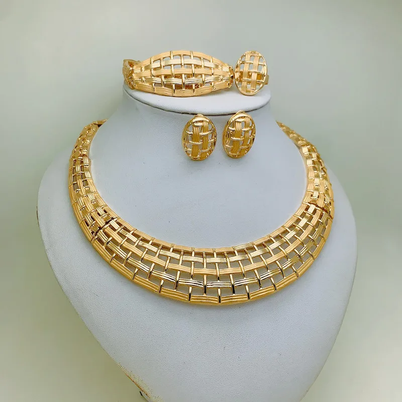 Kingdom Ma Dubai Jewelry Sets for Women Wholesale Africa India Nigeria Wedding Gift Party Jewelr Dubai Gold Plated Bracelet