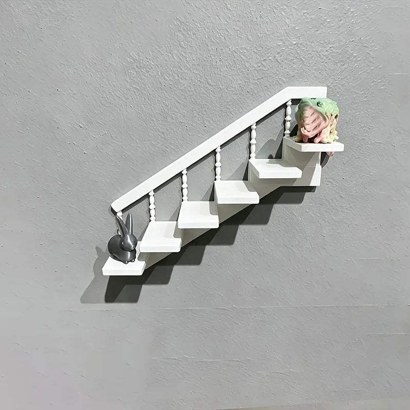 Stepped Floating Wall-Mounted Bracket, Multi-Layer Staggered Shelf, Creative Wall Decoration Storage Rack, Stationery Holder
