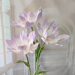 1Pc/3pcs Handmade Water Lily Paper Flower Head Artificial Wedding Road Leading Flower Marriage Decor Stage Window Display Lotus