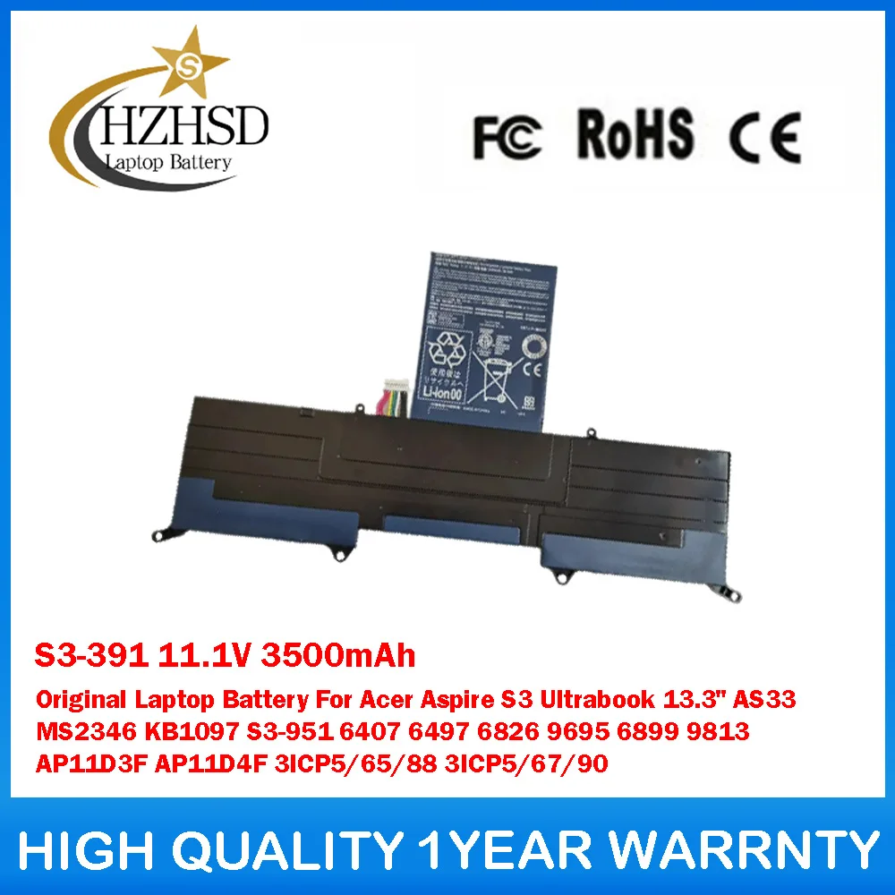 

S3-391 11.1V 3500mAh Original Laptop Battery For Acer Aspire S3 Ultrabook 13.3" AS33 MS2346 KB1097 S3-951 6407 6497 6826 9695