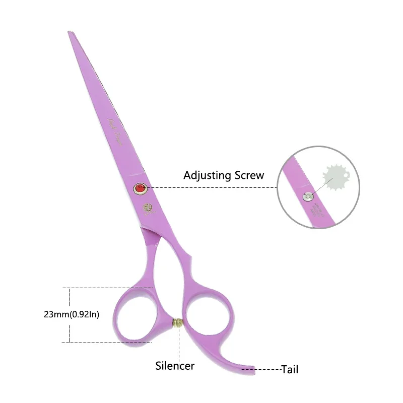 8 inch Purple Dragon Dog Grooming Scissors Pet Hair Straight Curved Cutting Shear Thinning Clipper Pet Barber Accessories B0056B