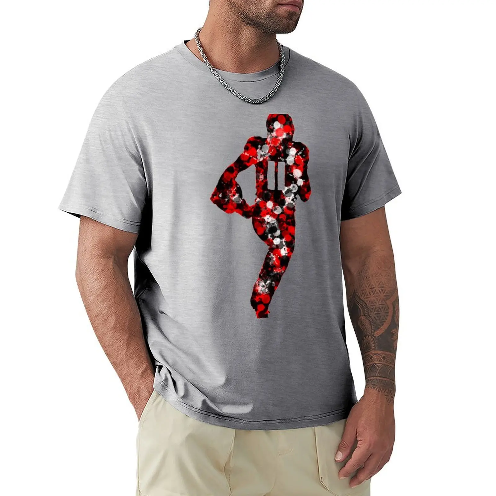 Splatter Jones T-shirt plus sizes Aesthetic clothing oversized men clothings