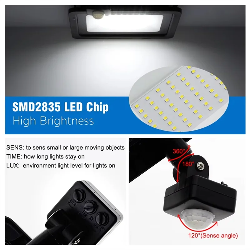

A92P Floodlight Outdoor 30W LED Flood Light Wall Spotlight PIR Motion Sensor Reflector White Cool White