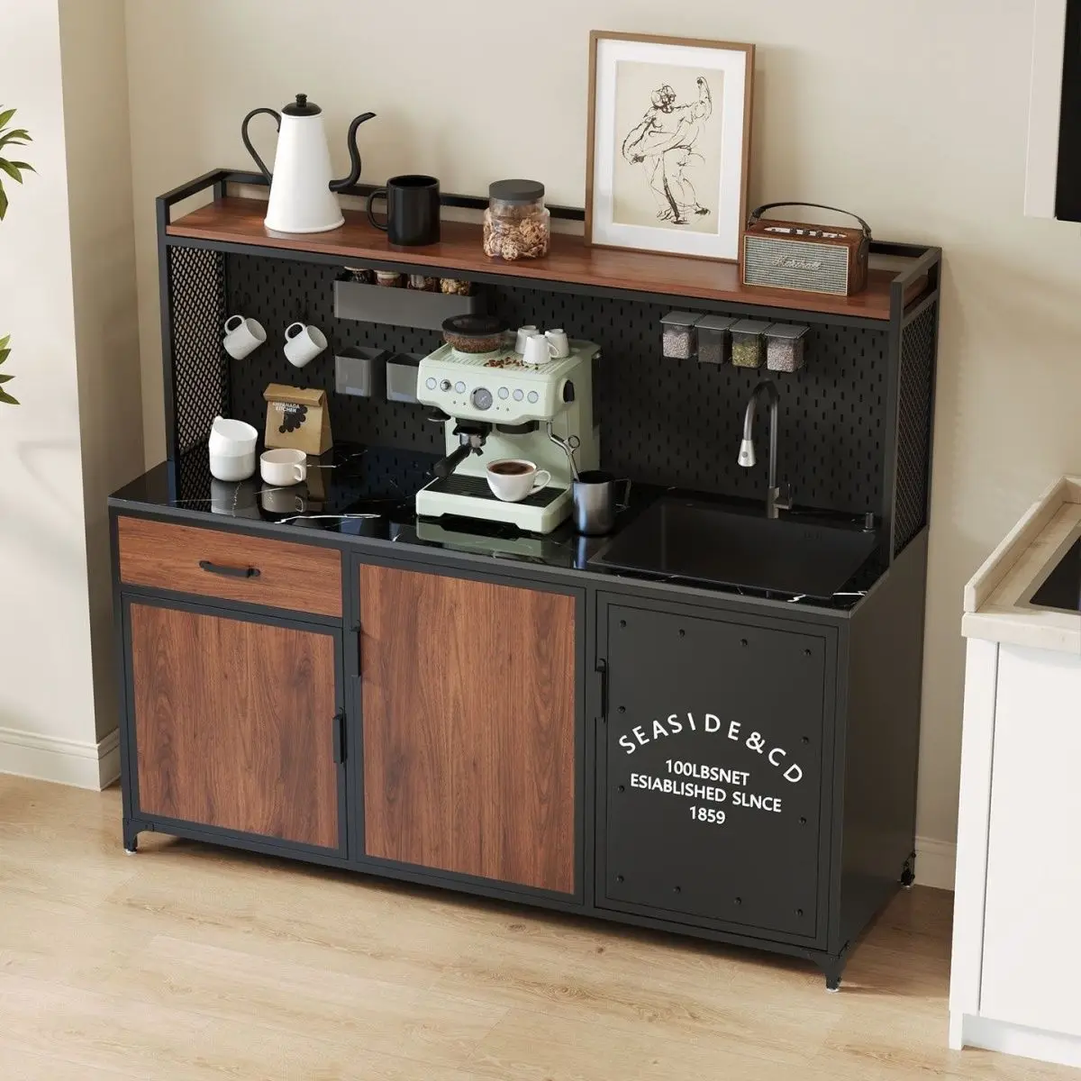 Tea cabinet Multifunctional dining side Basin cabinet group Hot pot restaurant dining side cabinet
