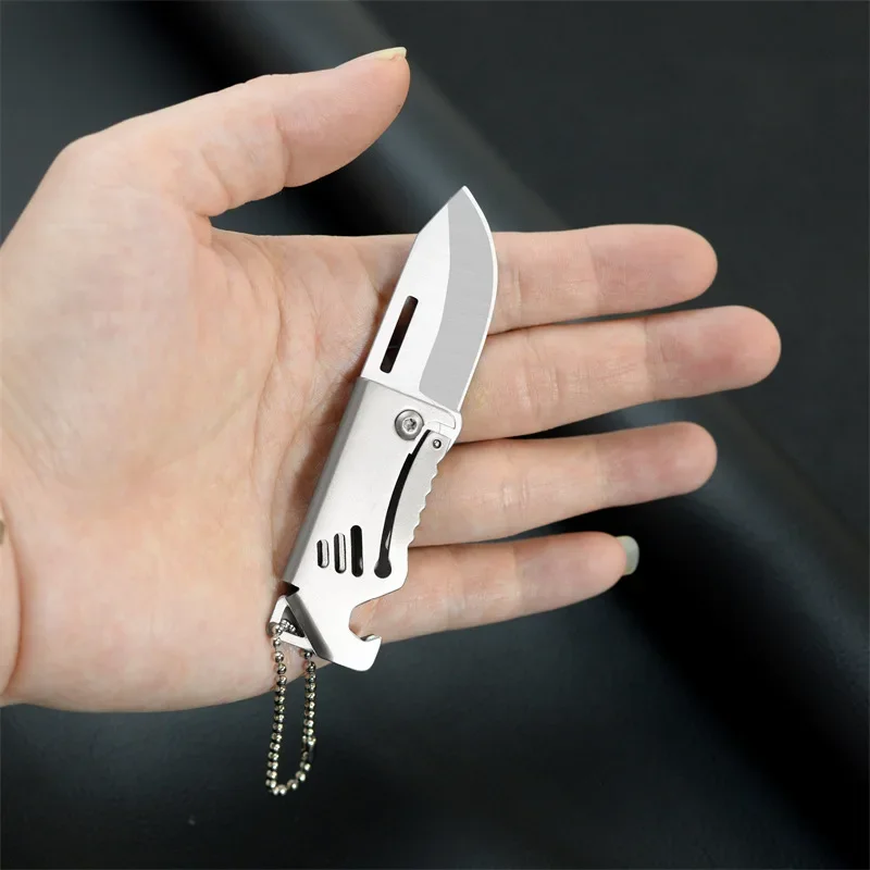 2024 Portable Outdoor knife Stainless steel folding knife sharp fruit  Portable knife survival high hardness image 2