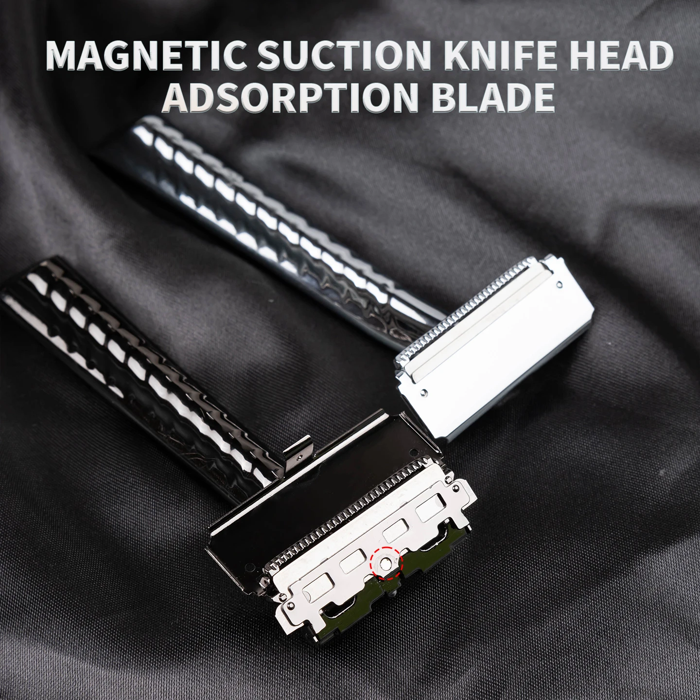 الكلاسيكية المعادن طبقة مزدوجة نصف الحواف حامل السكاكين الحلاقة دليل الحلاقة الفولاذ المقاوم للصدأ على الوجهين شفرة اللحية الحلاقة