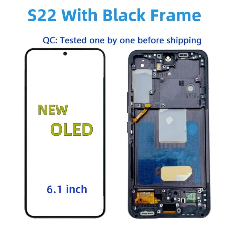 Super OLED S22 Plus 5G LCD For Samsung Galaxy S22Ultra 5G S908B S908U With Frame S22 5G S901U/B display Touch Screen Replacement