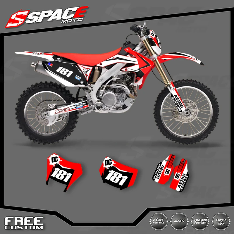 

Наклейки и графика SPACE для мотоциклов HONDA CRF450X 2005-2018: Комплекты наклеек и стикеров 19 шт.