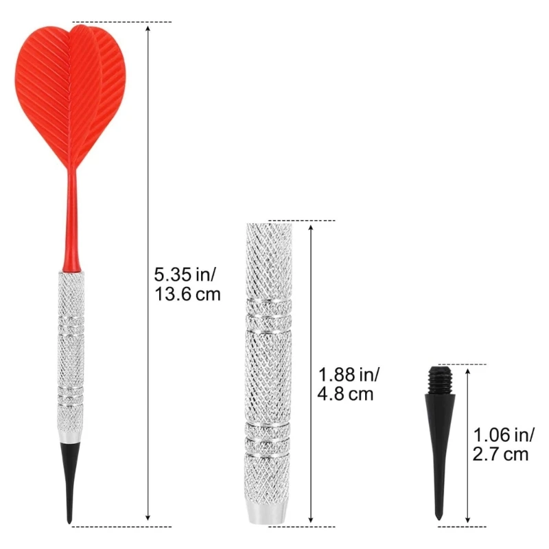Dardos punta para interiores, 12 Uds., con punta dardos, dardos punta plástico simples para interiores