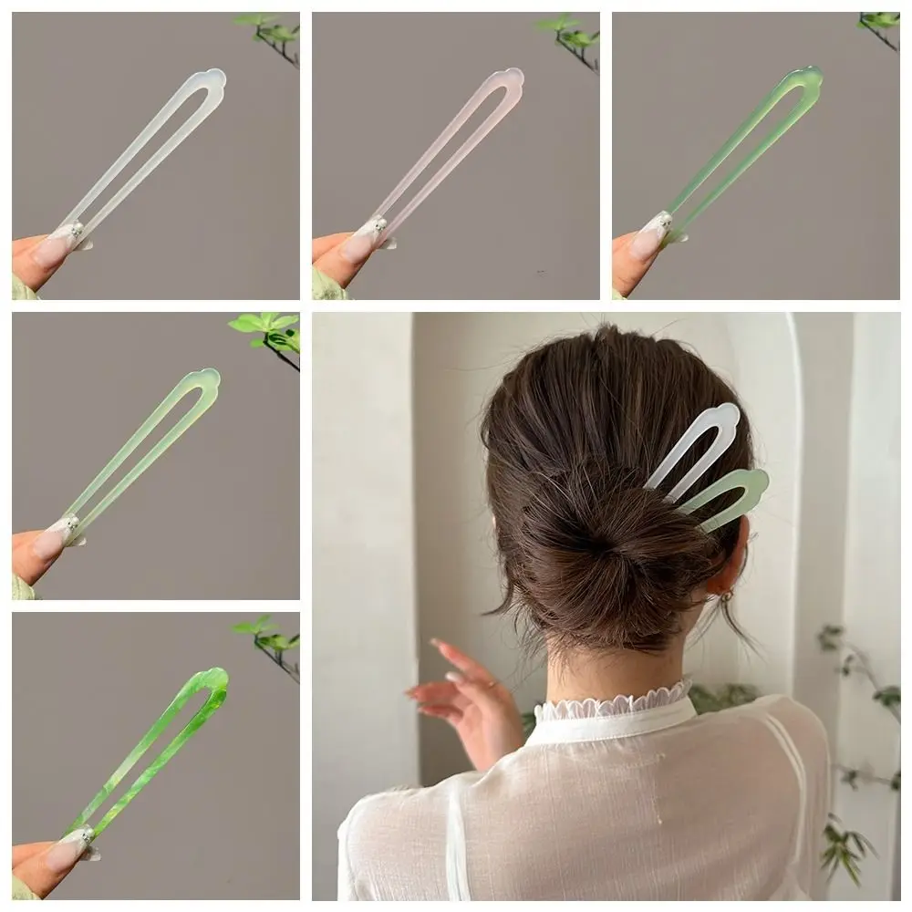 

Acetic Acid U Shape Hairpin Chinese Style Hair Sticks for Buns Chinese Style Hair Stick Hair Fork Hair Chopstick