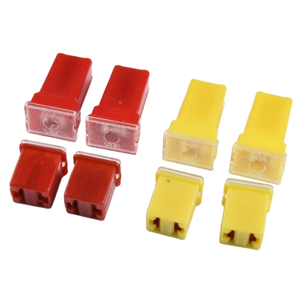 20/30pcs Fuse Car Fuse Rectangle Small Type Auto Cartridge Fuse Slotted Plug 20A 30A 40A 50A 60A Car Van Square Assortment Fuse