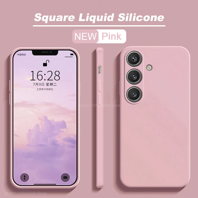 S26 S25 Ultra Hülle Quadratische Flüssigsilikon-Handyhüllen für Samsung Galaxy S26 S25 S24 S 25 S23 S22 Ultra Plus Hülle Weiche TPU-Abdeckung – Detail 12