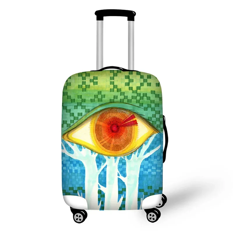 Eyes Print Travel Accessories Suitcase Protective Covers 18-32 Inch Elastic Luggage Dust Cover Case Stretchable