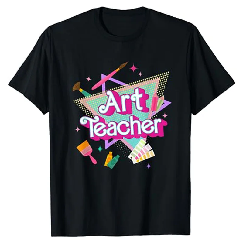 

Art Teacher Art Therapist Hooray It's Art Day Back To School T-Shirt Teachers Day Gifts Short Sleeve Blouses Graphic Tee Tops