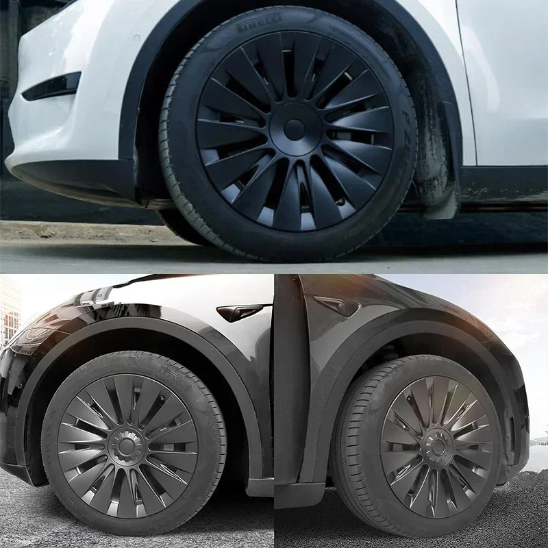 For Tesla Model Y Wheel Covers Performance 19 Inch Hub Caps For Tesla Model Y Accessories 2024 4Pcs Wheel Cap Model Y 2021-2024