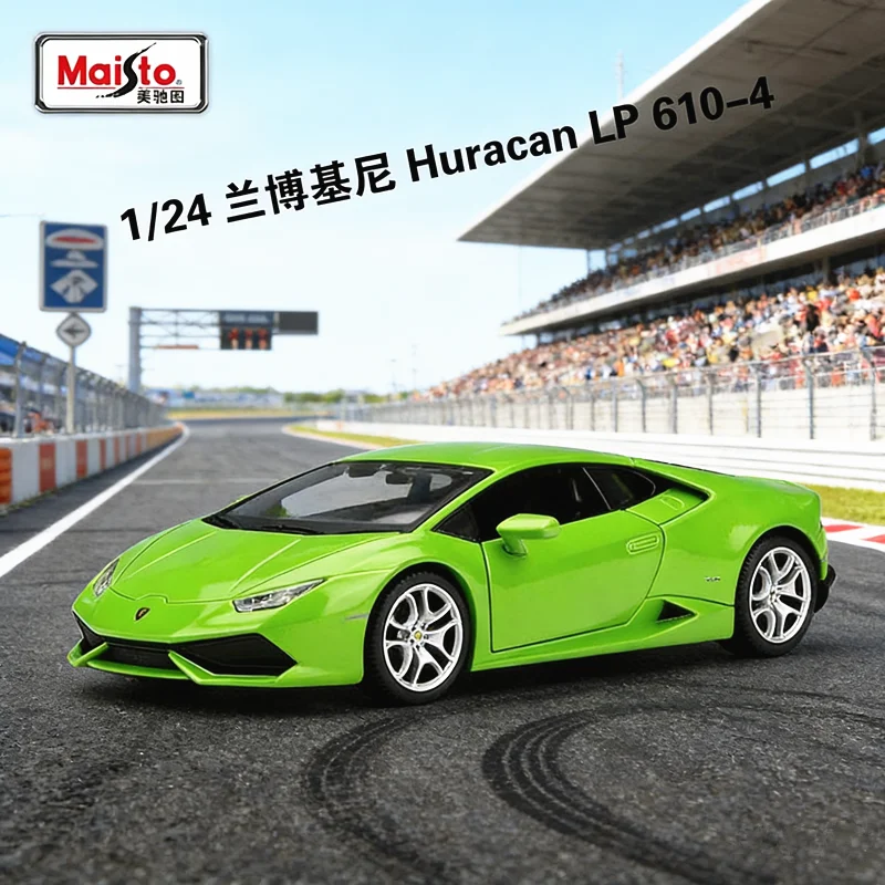 

WELLY 1:24 Lamborghini Huracan LP610-4 Alloy Racing Car Model Diecasts Metal Sports Car Model High Simulation Childrens Toy Gift