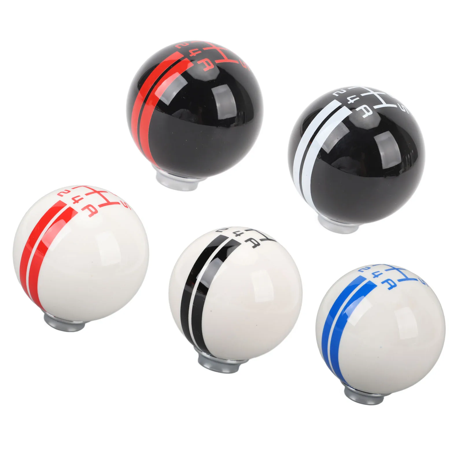 Ручка переключения 5 скоростей, круглая ручная ручка переключения передач с 3 адаптерами для Mustang 1967 ‑ 2018, автомобильные аксессуары Ручка переключения 5 скоростей, круглая ручная ручка переключения передач с 3 адаптерами для Mustang 1967 ‑ 2018, автомобильные аксессуары