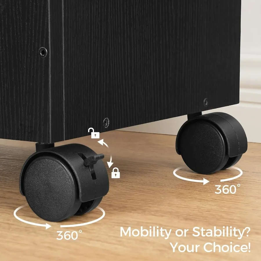 خزانة ملفات مدمجة مع درج واحد لتخزين المكتب، منظم ملفات معلق مثالي لثيقة بحجم A4