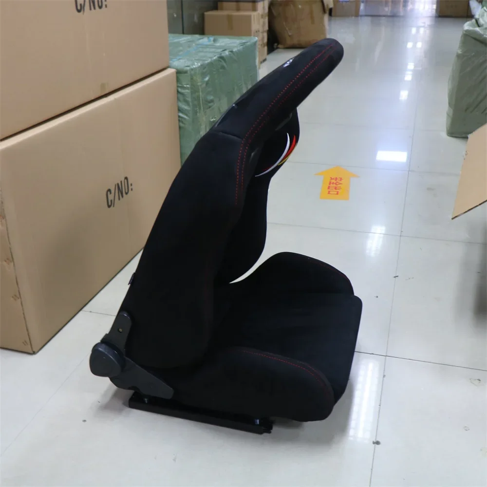 Ковшовое сиденье MUGEN, наклонное, черное, замша, матовый материал, регулировка автоспорта, RACING Jdm, автомобиль, высокое качество