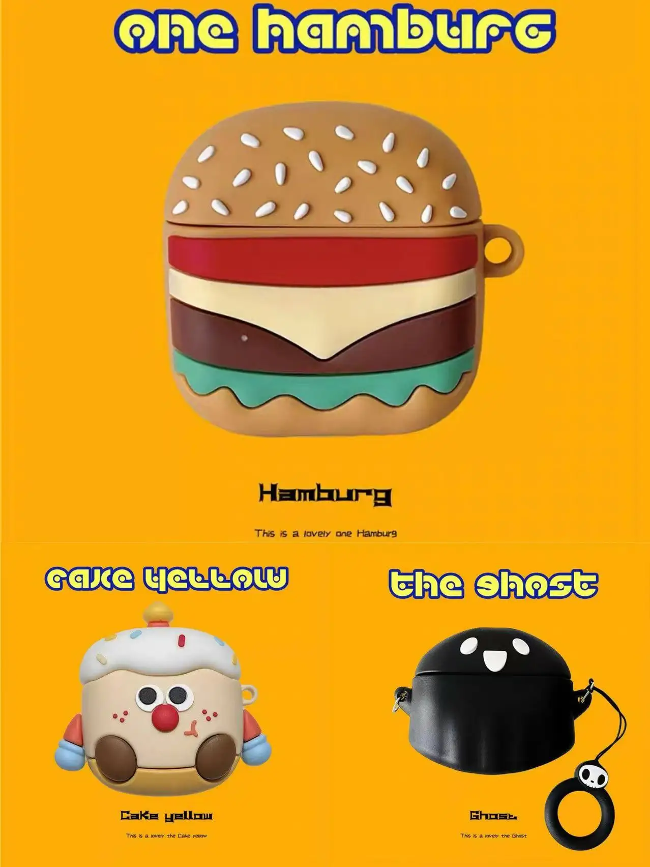 Suitable for OPPO clip2 Earphone Cover Cartoon Silicone cuteTomato cake with human horn bun pattern for OPPO Enco Air5pro case