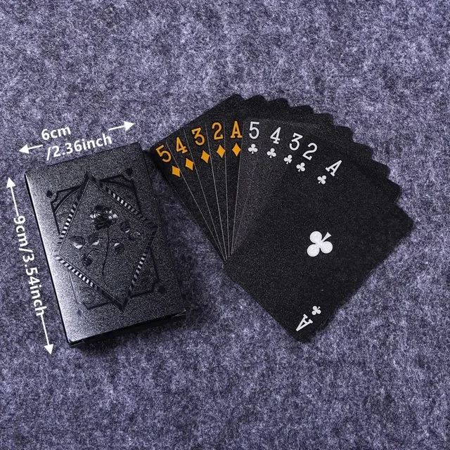 1PcsColor Black Gold Playing Card Game Card Group Waterproof Poker Suit Magic Dmagic Package Board Game Collection Entertainment 4