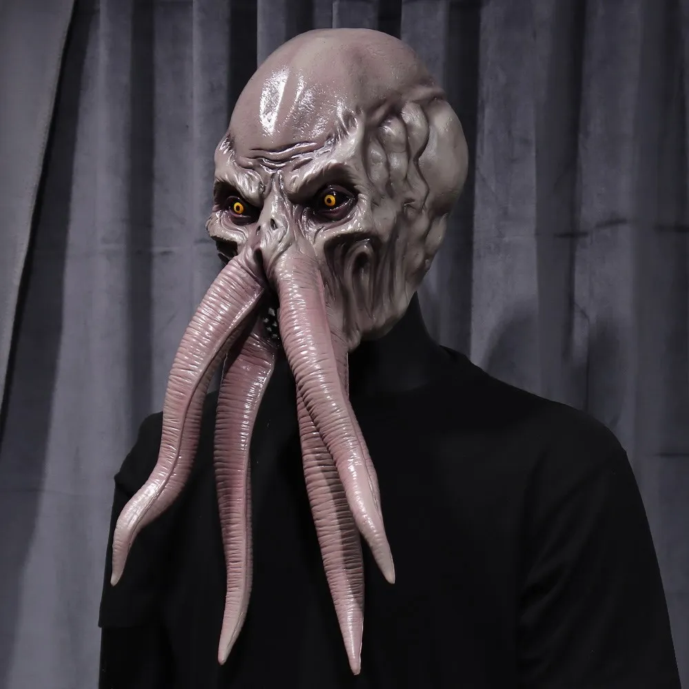 Baldur\'s Gate 3 Lllithid Mind Flayer Squiddy Mask Cosplay Animal Octopuses Monster Latex Helmet Halloween Party Costume puntelli