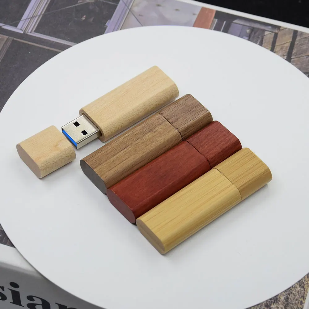 30개/묶음 나무 비즈니스 USB 플래시 드라이브 천연 목재 턴오버 펜드라이브 4GB 8GB 16GB 32GB 64GB 메모리 스틱 무료 맞춤 로고