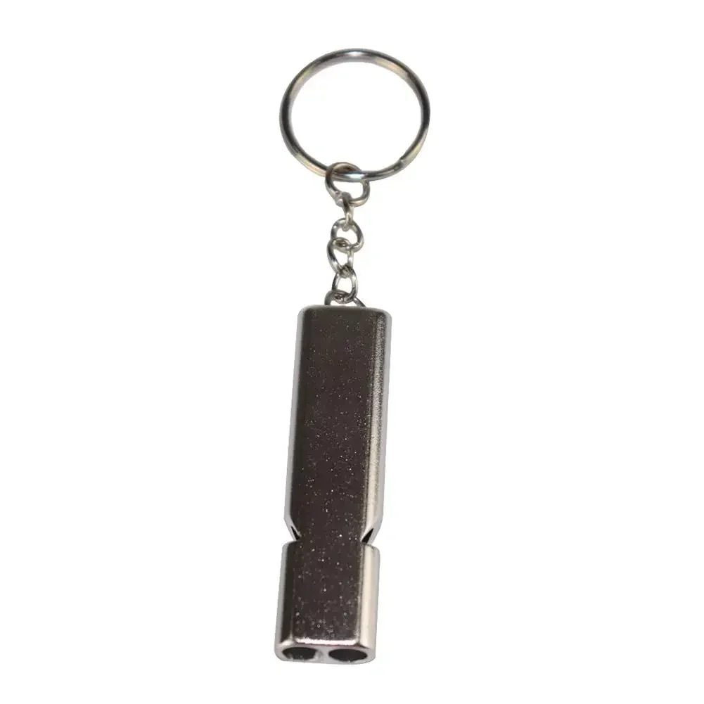 1-3PC Dual Frequency Survival Whistle Flat Metal Whistle for Outdoor Hiking Climbing Emergence Whistle Tools