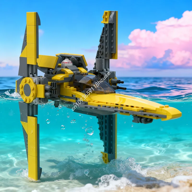 

283 детали MOC Star Battle Modular Streetscape Zann Consortium V, конструктор, строительные блоки, рождественский подарок, игрушка, кирпичики для детей