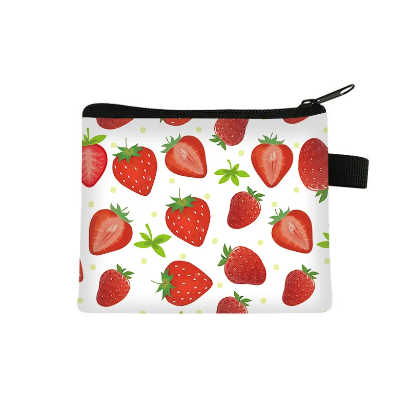 Fruit Series Cartoon Coin Purse Children's Fashion Card Bag Primary School Students Men's And Women's Cute Storage Bag Wallet
