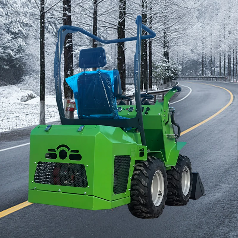 

Free Shipping Mini Skid Steer Loader Kubota Engine Diesel Cab Wheel Skid Steer Loader Outdoor Garden Small Skid Steer Loader
