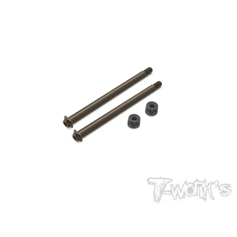 Original T Works TO-323-MP10 Steel Captured Design Front /Rear Hinge Pin (For Kyosho MP11/MP10 TKI2/MP10/MP9 TKI4/3/2/MP Rc Tool