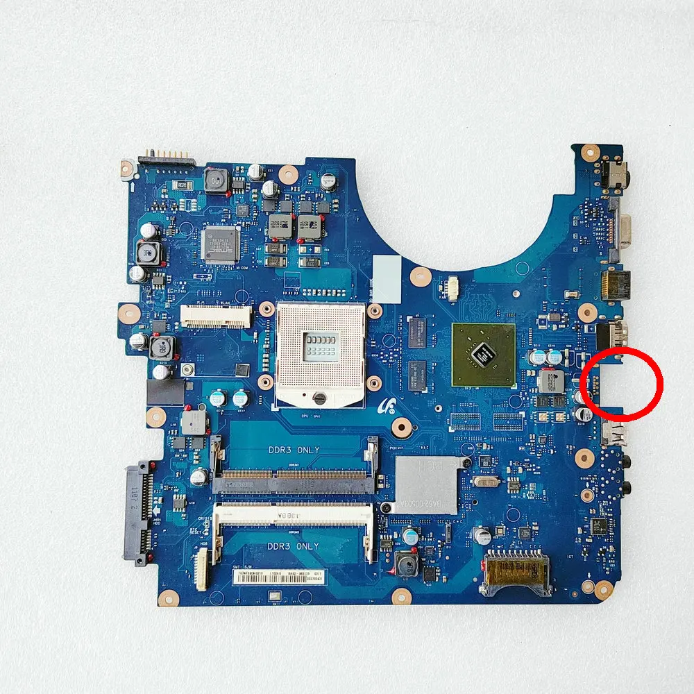 For Samsung R580 Laptop Motherboard BA41-01174A BA41-01175A BA41-01176A BA92-06513B HM55 DDR3 512MB