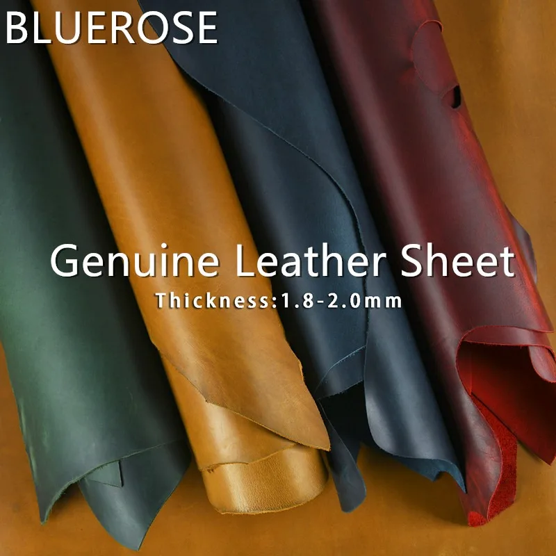 

Genuine Leather Sheets Genuine Top Crazy Horse Cowhide Leather Sheets for DIY Crafts Tooling Sewing Wallet Bag Earring Hobby