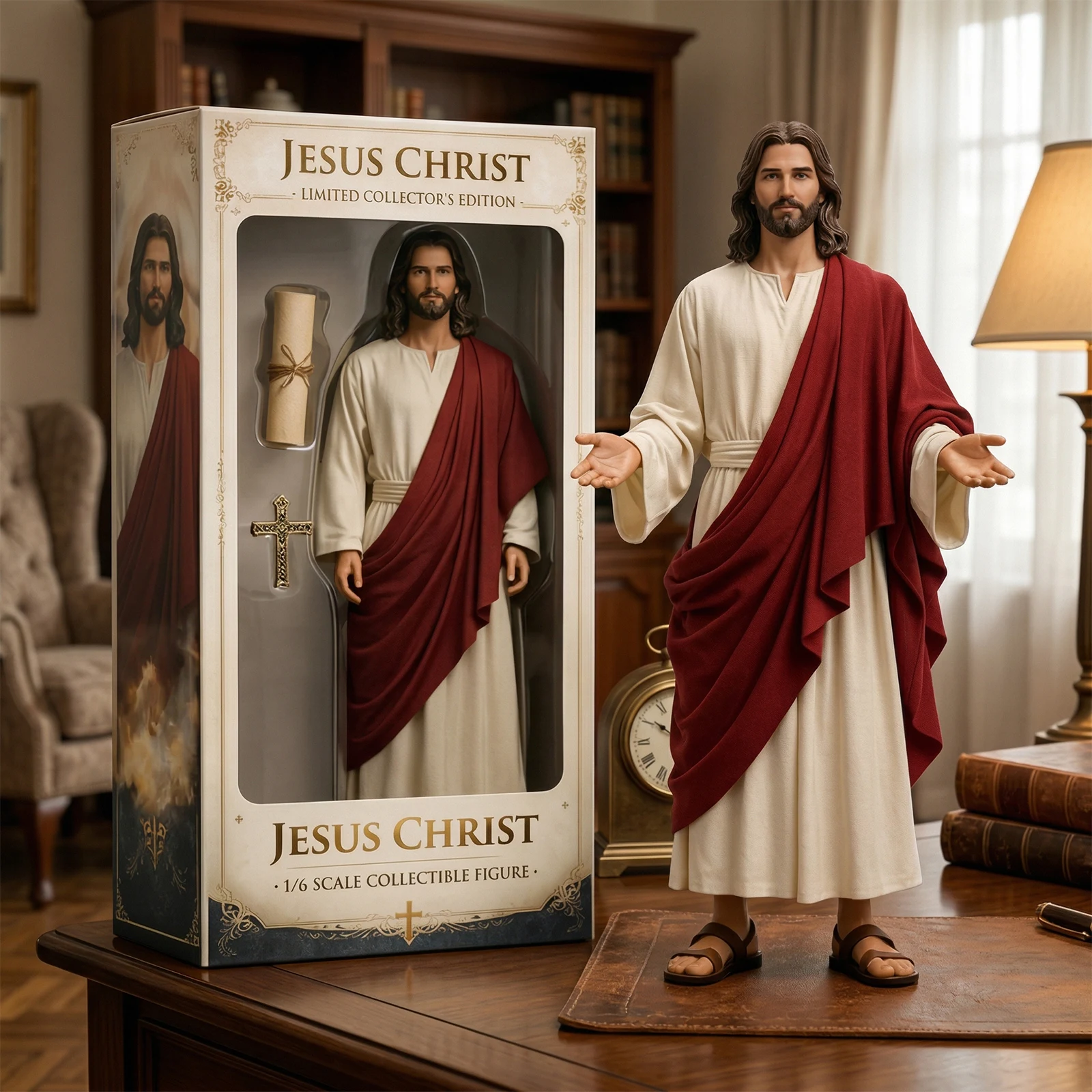 Mehrfarbige Jesus Christus Statue im Maßstab 1/6 Handbemalte Jesus Christus Figur für Heimdekoration Religiöse Geschenke Sammlung – Detail 5