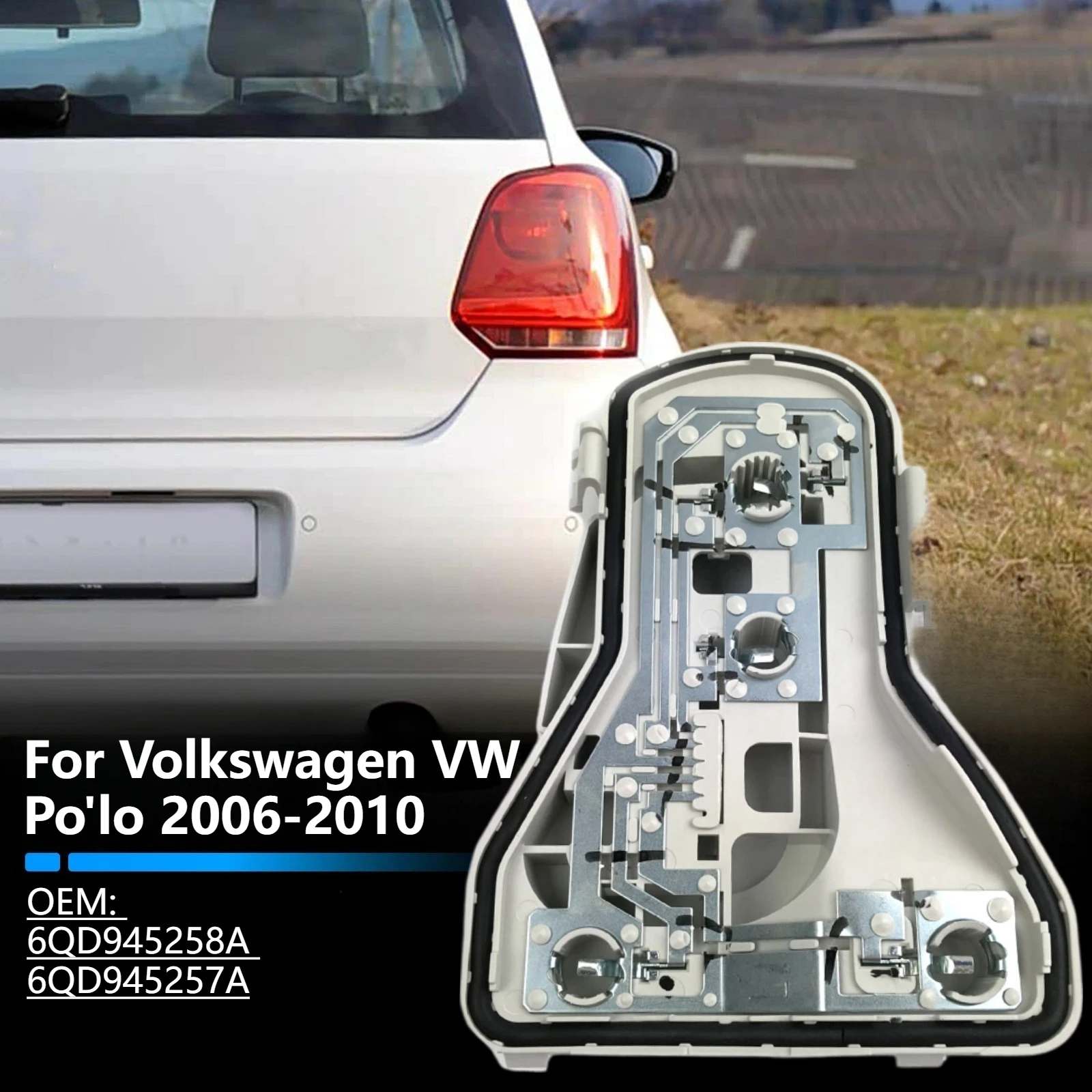 

Rear Tail Light Seat Circuit Board Lamp Holder 6QD945257A for VW Polo 2006-2010