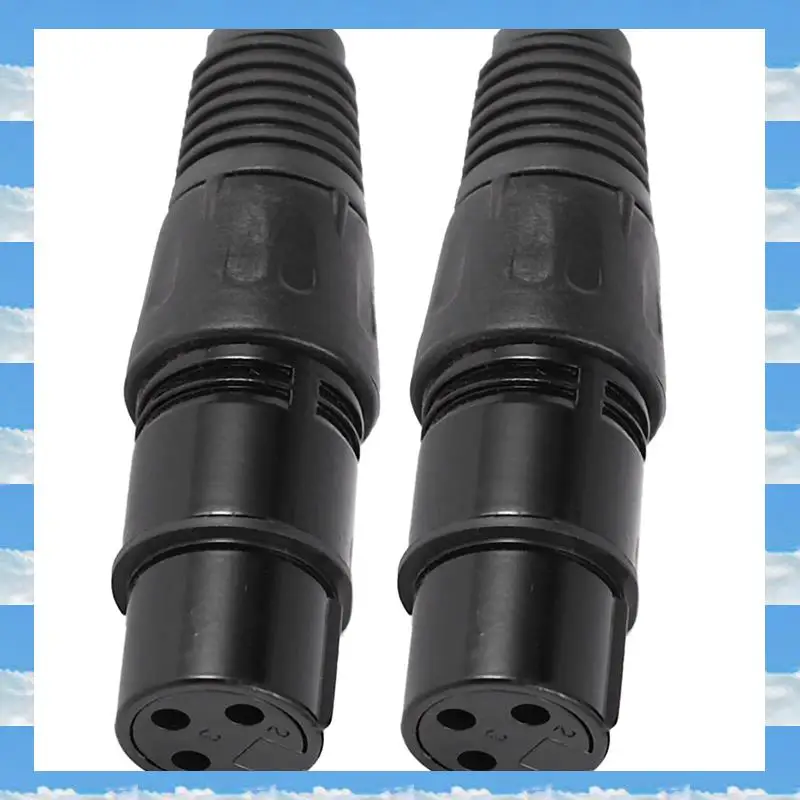 

A11I 30Pcs 3Pin Xlr Male To Female Microphone Extension Cable Microphone Cables Plug Audio Socket Mic Audio Connector Adapter