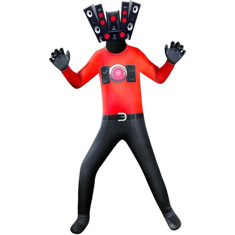 

Halloween Skibidi Toilet Costume Kids Adult Skibidi Toilet Cosplay Costumes Speaker Man Tv Man Bodysuit Jumpsuits Mask