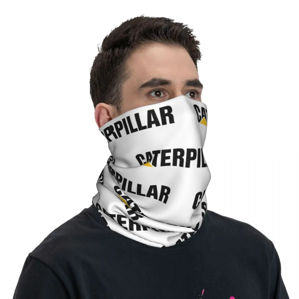 CAT Letter LOGO Bandana Neck Cover Printed Balaclavas Face Mask Scarf Multifunctional Cycling Running Unisex Adult All Season