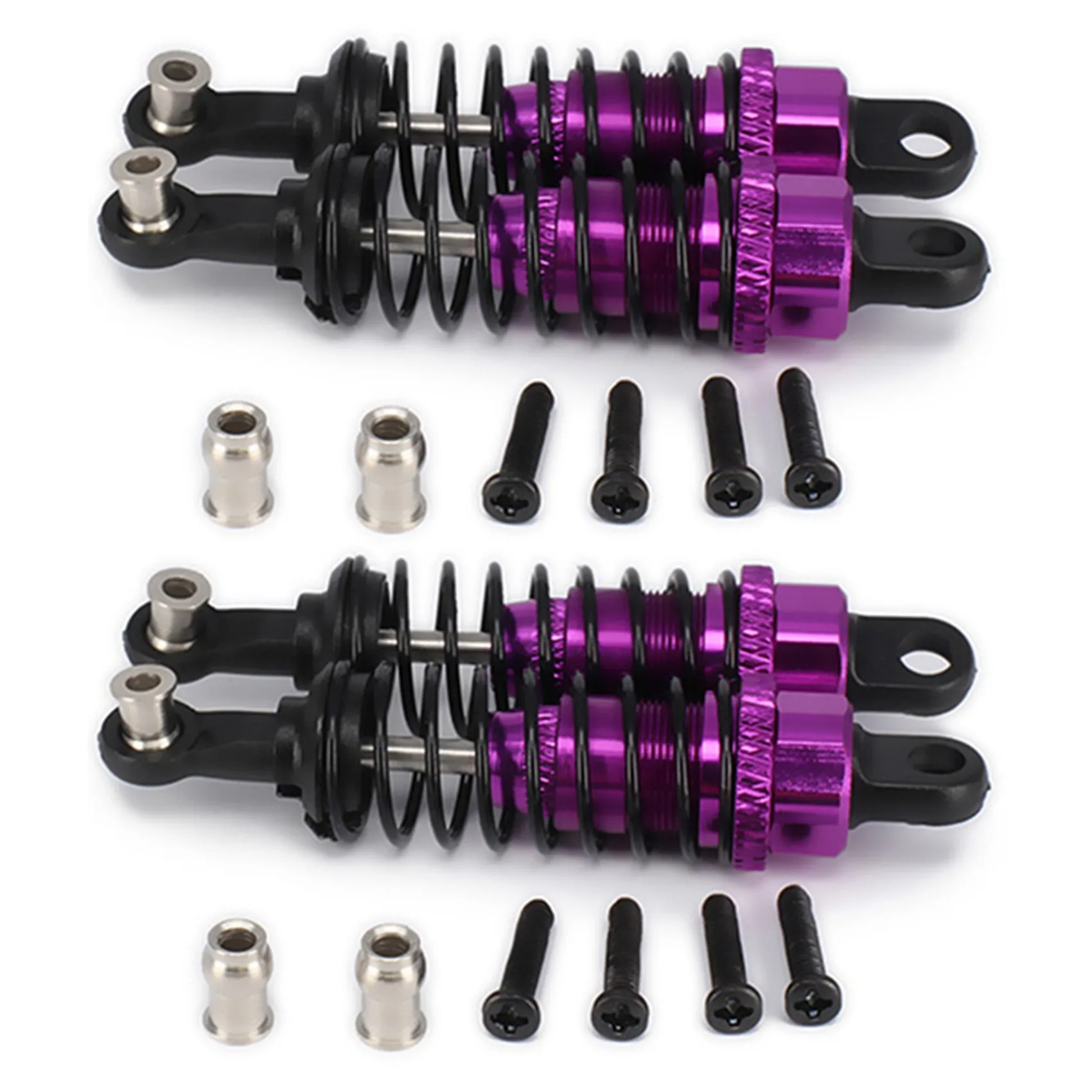 MACH-4 Uds amortiguador de 65Mm para coche Rc 1/18 Wltoys A959 A969 A979 K929 Hpi Hsp Traxxas Losi Tamiya, púrpura