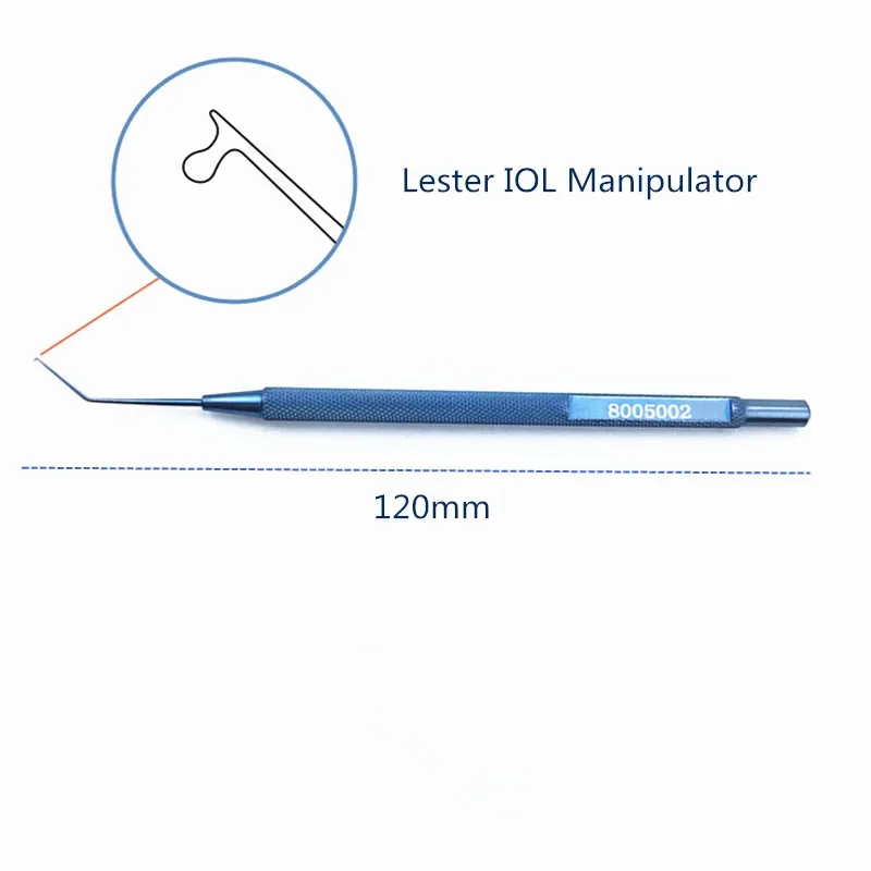 Ophthalmic Lester IOL Objektiv Titan Manipulator Haken Ophthalmic Instruments