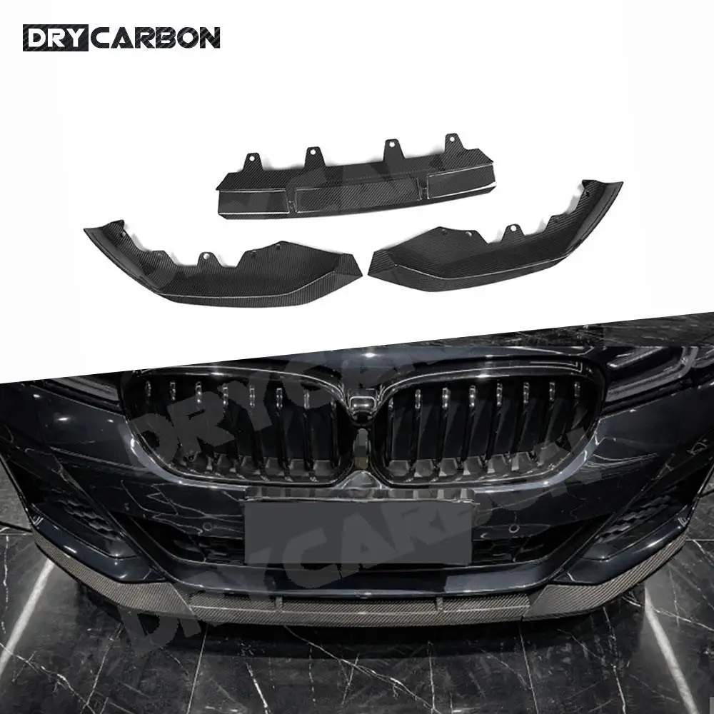 

Carbon Fiber Front Bumper Lip Splitters for BMW 5 Series G30 G38 M Sport 2021+ Car Front Lip Guard Body Kits FRP Accessories