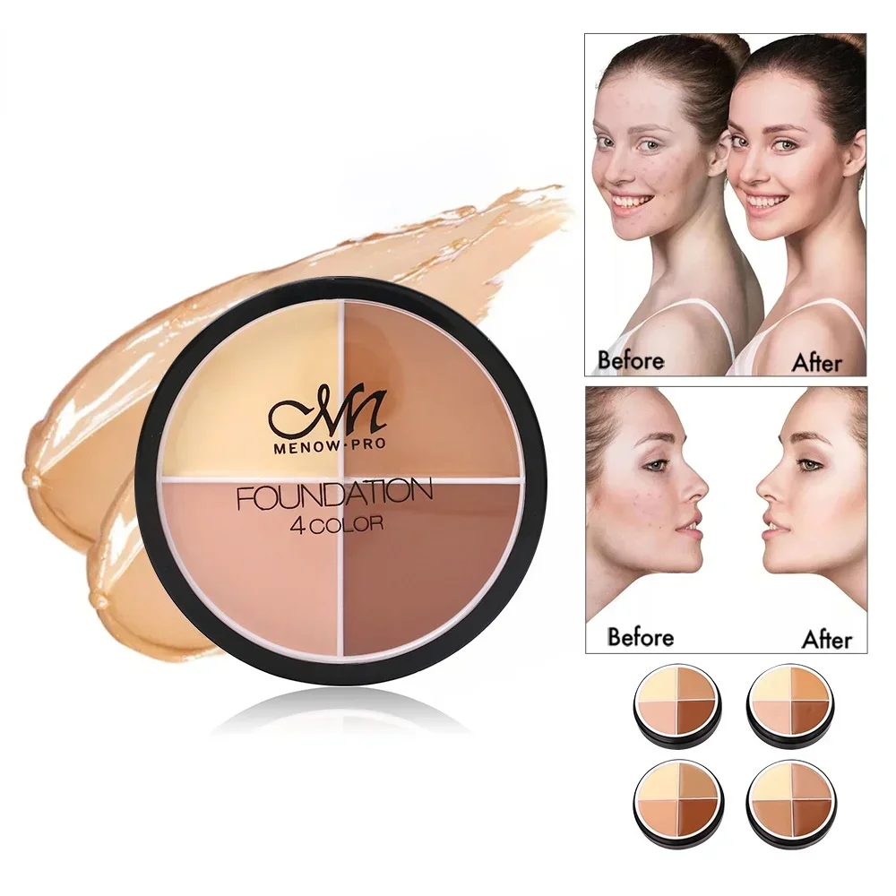 4 Kleuren Concealer Foundation Crème Kan Worden Getinte Reparatie Helderder Cosmetica Groothandel Contour Palet Schoonheid Geglazuurd